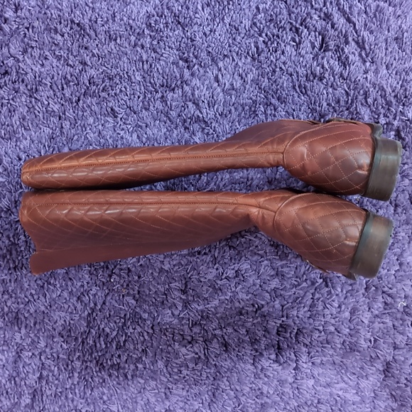 Justins Women’s Riding Boots | 100% Brown Leather | Quilted | Size 7B - Picture 3 of 11